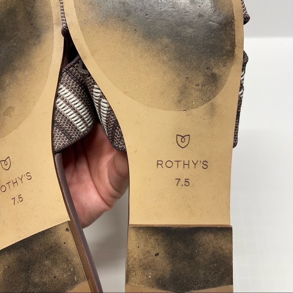 Rothys The Knot Sandals Twist Taupe Slide - Picture 7 of 7